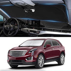 Custom fit Cadillac XT5 Windshield Sunshade for 2017-2023 2024 2025 Cadillac XT5 Accessories Front Window Car Shades Cover for Windshield Sun Visor Screen Protector 210T Reflective Blocks UV Rays
