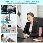 FLORICH Car Seat Cushion and Back Support for Office Chair Memory Foam Chair Cushions Pressure Relief Seat Pads with Gel Massage Point Lumbar Support (Light Pink)