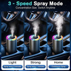 Smart Car Air Freshener Diffuser with Starry Sky Projection, 50ml Perfume Car Diffuser, 6 Months Long-Lasting Fragrance, RGB Music-Sync Lights, Intelligent Auto On/Off, 3 Modes, Ocean