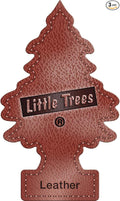 LITTLE TREES Car Air Freshener | Hanging Paper Tree for Home or Car | Leather | 3 Pack