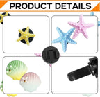 5PCS Seashell and Starfish Car Air Vent Clips, Colorful Ocean Series Car Air Freshener Diffuser, Beach Theme Car Interior Decoration Accessories (No Aromatherapy Tablets)