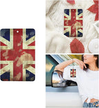 6 Pcs Car Air Fresheners Hanging Scented Cards for Car Fresheners Vintage Union Jack British Flag Car Aromatherapy Tablets Funny Hanging Air Freshener for Car Rearview Mirror Pendant