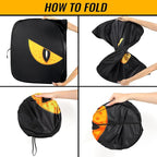 Car Windshield Sun Shade - Reflector Sunshade Offers Ultimate Protection for Car Interior, Cool Reflective Sun Blocker Fits Small Sedans, Mini SUVs