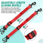 Dog Seat Belt for Car, Retractable Adjustable Nylon Pet Seatbelts for Vehicle Headrests, Elastic & Durable Car Harness, Dogs Leash Accessories for Bicycles (Only Leash Red)