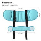 LETTON Adjustable Child Car Seat Head Support Band, Soft Kids Head Holder Head Strap, Safety Head & Neck Pillow Support - A Comfortable Sleep Solution, Lake Blue