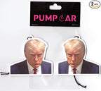 PumpCar car air freshener 2-piece double-sided president donnie mugshot hanging cherry-scented for rearview mirror Car Interior Accessories Household Gifts