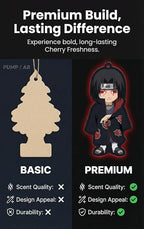 PumpCar 2 pieces double-sided Itachi hanging cartoon cherry-scented funny car air freshener Cool hanging for rearview mirror Car Interior Accessories Gifts