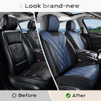 Coverado Car Seat Covers, Front Covers for Cars, Car Seat Cover Front Seats, Automotive Seat Cover, Waterproof, Leather Car Seat Cushion, Universal Interior Covers Seat Protectors for Most Cars