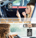 Halloween Gothic Car Accessories Skull Car Air Freshener Hanging 3Pcs Gothic Cars Decor, Skull Overthinker Halloween Decoration for Cars Rear View Mirror Funny Whimsy Gifts for Women Girls(Lavender)
