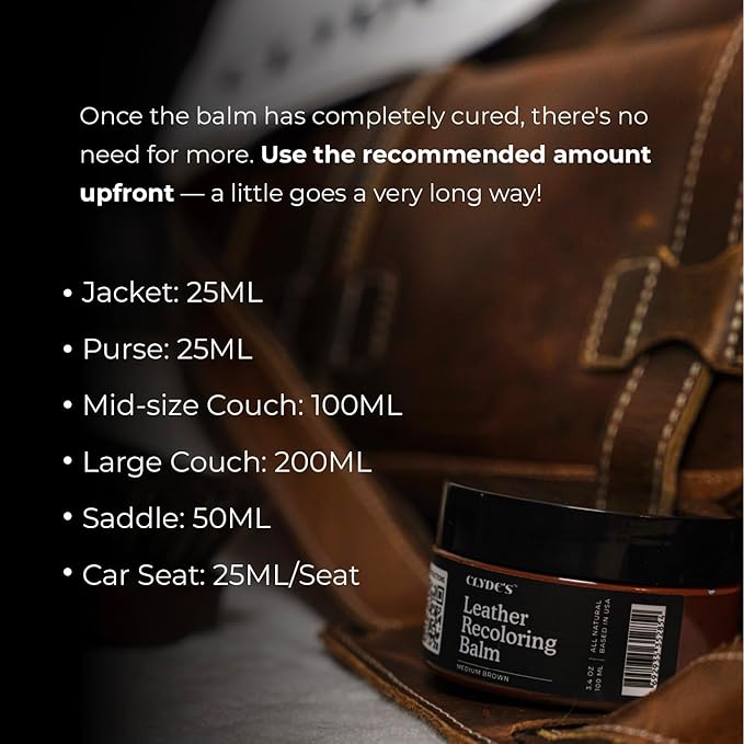 Clyde's™ Recoloring Balm | Non-Toxic Material Dye & Restorer for Furniture, Car Seats, & More | 23 Colors (Rose Red, 100ML)