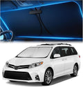 Windshield Sunshade for Toyota Sienna 2011-2020 – Upgraded Double-Layer Design, Mirror Cut-Out, Blocks 99% UV Rays, Thick & Durable, Easy-Fold Toyota Sienna Windshield Sun Shade