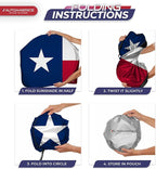 Autoamerics 1-Piece Windshield Sun Shade American Texas Flag USA Patriotic Design - Foldable Car Front Window Sunshade for Sedans SUV Truck - Blocks Max UV Rays and Keeps Your Vehicle Cool - Medium