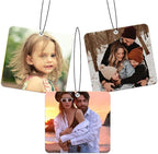 Custom Air Fresheners with Picture,Personalized Photo Air Freshener for Car,Customized Double Sided Dangle it Air Fresheners for Bedroom Bathroom Wardrobe Hanging Ornaments (1p-Square)