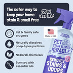 Sunny & Honey Pet Stain and Odor Remover - Enzyme Cleaner for Dog Urine and Poop on Carpets and Furniture - Strong Pet Carpet Cleaner Spray (32fl oz Lavender)
