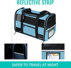 Large Cat Carrier Dog Carrier, Pet Carrier for 2 Cats Large Cats, Dog Carrier for Small Dogs, Collapsible Soft Sided Pet Carrier for Kitten Puppy Under 25 lbs, Blue