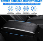 Autorder Center Console Cover for Kia Seltos 2021 2022 2023 2024 2025 Accessories Carbon Fiber Armrest Cover Anti-Scratch Middle Console Pad Leather Armrest Protector