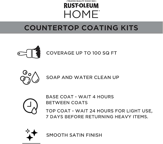 Rust-Oleum 384962 Home Countertop Coating Kit, Satin White