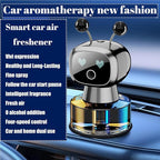 Robot Intelligent Aromatherapy Machine, Smart Cute Robot Car Air Freshener - Fine Spray/Fillable/Four-Gear Adjustment/Vibration Sensing/On-Off/Large Capacity Long-Lasting Fragrance/Gray-V2(Osmanthus)