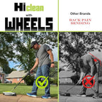 15" Gas Pressure Washer Surface Cleaner with Wheels 3400 PSI Max, Surface Cleaner for Power Washer Attachment for Concrete, Patio, Sidewalk, and Driveways