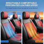 Fit Integra Car Seat Covers for Acura Integra 2023-2026 - Premium Leather, Waterproof, All-Weather, Airbag Compatible, Breathable, Seat Protectors, Only 2 Front seat Covers, Red