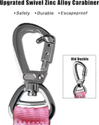 Hotsky Tactical Dog Leash Heavy Duty for Medium Large Dogs that Pull,4-6Ft Strong Bungee Shock Absorbing No Pull Dog Leash with Padded Double Handle and Car Seatbelt,Pink Camo