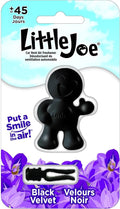 Little Joe 96405 Black Velvet Scent Car Air Freshener Vent Clip, Fights Odors for up to 45 Days, Long-Lasting Freshness, Cute Car Odor Eliminator, Pack of 1