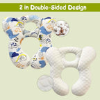 Baby Travel Pillow, Infant Kid's Cushion Soft and Skin Friendly for Car Seat, Pushchair and Stroller (Blue Dinosaur)