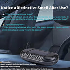 Solar-Powered Car Air Purifier with USB Charging & Ozone Odor Elimination - Portable HEPA Filter-Free Ionizer for Pet Odors, VOCs - Compact, Silent, Best for Car Use (8820 carbon fiber)