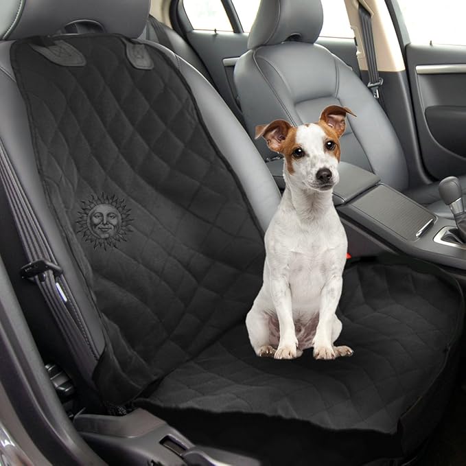 SunGrow Ferret & Dog Front Seat Car Cover, Bucket Seat Protector for Dogs, Captain Chair Seat Cover, Non-Slip Pet Car Seat Protector, Universal Fit, Washable Pet Seat Cover, Pet Travel Accessories
