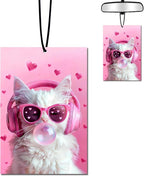 Whimsical Cat Car Air Freshener Hanging, Car Accessories Cat Gifts for Women and Men New Driver Auto Decor Rearview Mirror Hanging Accessories, Cute Aromatherapy for Cars Interior or Locker