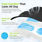 AUVON Gel Seat Cushion for Office Chairs, Ergonomic Memory Foam Chair Cushions for Long-Sitting Support & Sciatica, Back, Tailbone Pain Relief, Breathable Car Seat Cushion with Anti-Slip Base