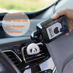 Wonhibo Panda Bear & Bunny Car Air Freshener Vent Clip, 2 Pack Cute Soft Stuffed Animal Vent Decor Car Accessories for Women