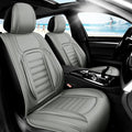 Fit HRV Premium Leather Car Seat Covers Compatible with Honda HRV 2016-2025 2026, Breathable, Wear Resistant, Airbag Compatible, All-Weather Protection & Full Coverage, Full Set Gray