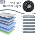 Piddle Pad - Car Seat Potty Training Protector- Waterproof Car Seat Liner with Anti-Slip Backing, Machine Washable Cover for Baby Toddler Carseat, Stroller (Gray, 2PC)