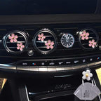 6 PCS Daisy Car Decorations, Cute Flower Air Vent Clip Dashboard Outlet Freshener Clips Interior Decor Charm Accessories for Girls Women (Pink), Count (Pack of 1)