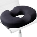 5 STARS UNITED Donut Pillow Hemorrhoid Tailbone Cushion (Small Black Jersey Knit)