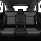 AOMSAZTO Custom Fit Seat Covers for Toyota RAV4 Hybrid 2019 2020 2021 2022 2023 2024 2025 (Not for XSE&2022-2025 SE Hybrid)-Full Set Faux Leather (New Black&Grey)