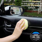 XIRUJNFD 160g/5.6oz Cleaning and Care Cream for Leather Care Conditioner, Restores & Protects for Dashboard, Steering Wheel Protection, Bag, Clothing, Sofa, Furniture, with Towels & Sponges (2)