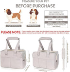 Dog Purse Carrier for Small Dogs & Puppies Up 12 Lbs, Soft Cotton Tote Pet Shoulder Bag with Pockets, Foldable & Washable Breathable Puppy Carrier for Yorkie, Chihuahua & Cats - Gray