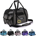 EliteField Soft Pet Carrier (3 Year Warranty, Airline Approved) Soft Sided Dog Puppy Cat Carrier Travel Bag (X-Large: 21" L x 12" W x 13" H, Charcoal Gray)