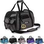 EliteField Soft Sided Pet Carrier (3 Year Warranty, Airline Approved), Multiple Sizes and Colors Available (17" L x 9" W x 12" H, Charcoal Gray)