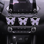 Dotesy 2 Pack Bling Bling Butterfly Air Vent Clips Crystal Butterfly Car Air Fresheners Vent Clips Diamond Cute Car Interior Decor for Women (Purple)