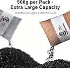 500g Activated Charcoal Air Purifying Bag, Natural Odor Absorber,Natural Smell Deodorizer, Car Air Freshener Bag, Car Air Odor Remover Absorbers for Car, Home, Bedroom, Closet (Purple,5Pcs)