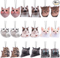18 Pack Car Hanging Freshener Cat, Car Accessories Funny Cute Cat for Women and Men Hanging Air Freshener Interior Room Decorations Pendant Supplies