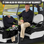 Biyejit Golf Cart Seat Covers with 4 Pockets Golf Cart Seat Towel Blanket Fits 2-Seat Golf Carts, Golf Cart Accessories