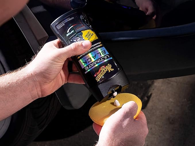 Meguiar's Ultimate Black Plastic Restorer for Plastic, Vinyl & Rubber Trim, 355mL - G15812C