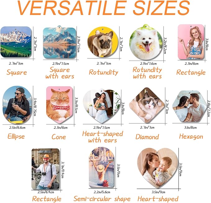 Custom Air fresheners with Picture,Personalized Air Freshener for Car,Cute Hanging Car Air Fresheners for Women,Double-sided Photo Printing Hanging Car Scents 30 scents available