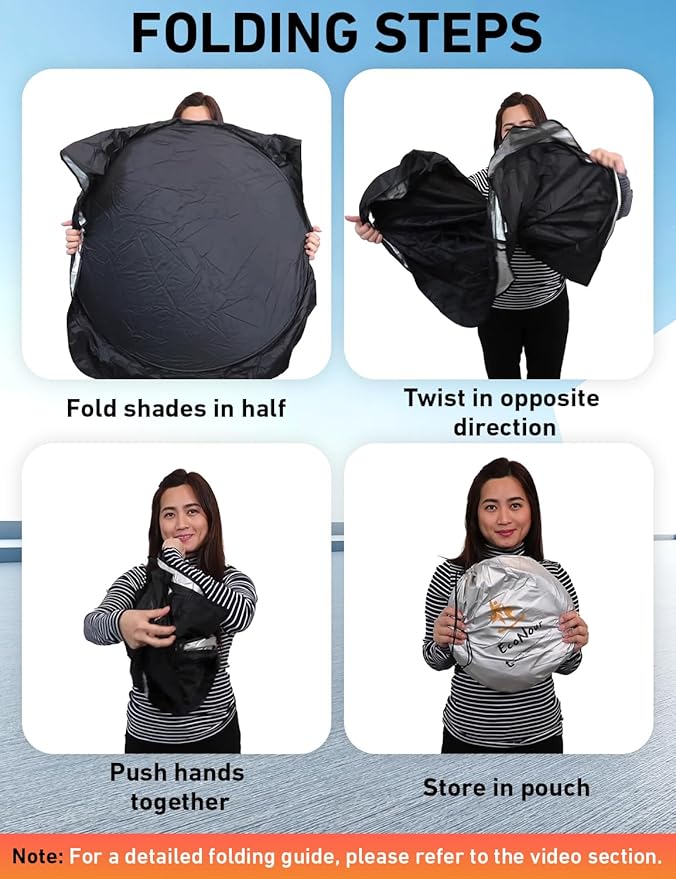 EcoNour Windshield Sunshade Compatible for Jeep WRANGLER/RUBICON/SAHARATJ/JK/JKU2/4DOOR 1997-2015 2016 2017, Sun Visor for Front Windshield & Window Sun Shade Cover, UV Heat Blocker, Car Accessories