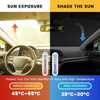 Windshield Sun Shade, Car Sun Shade Windshield, Reflector Sunshade Offers Ultimate Protection for Car Interior, Reflective Polyester Blocks Heat for Cars,Trucks,SUVs (57 x 31.5 in)