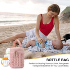 Accmor Breastmilk Cooler Bag, Insulated Baby Bottle Cooler Tote Bags for Nursing Mom Daycare